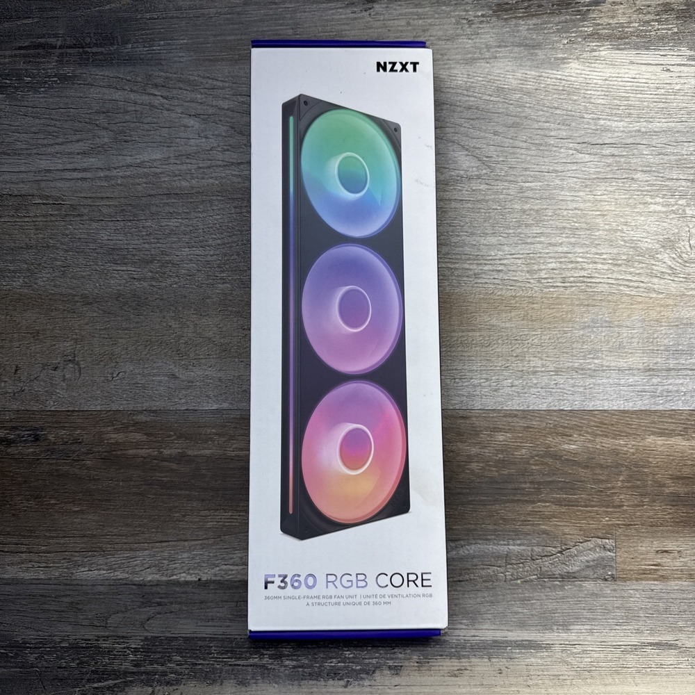 NZXT F360 RGB Core 360mm Single-Frame Case Fan Unit - Black